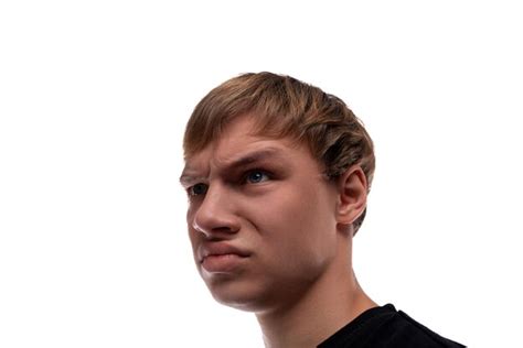 Premium Photo Blonde Teenage Boy Is Sad And Angry