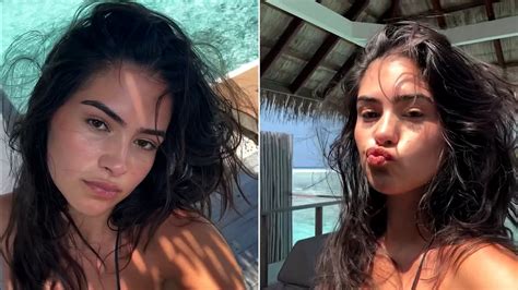 Video Romeo Beckham S Girlfriend Kim Turnbull Turns Heads In Bikini