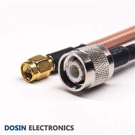 Male To Male Coaxial Cable Connector Straight Sma To Straight Tnc For Rg142 Cable Dosin