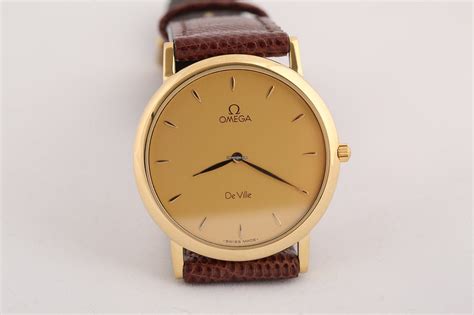 Omega De Ville Gold Dial 18k Solid Gold Quartz Cal1378 For 1750 For