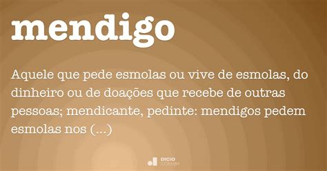 mendigo dicio dicionario  de portugues