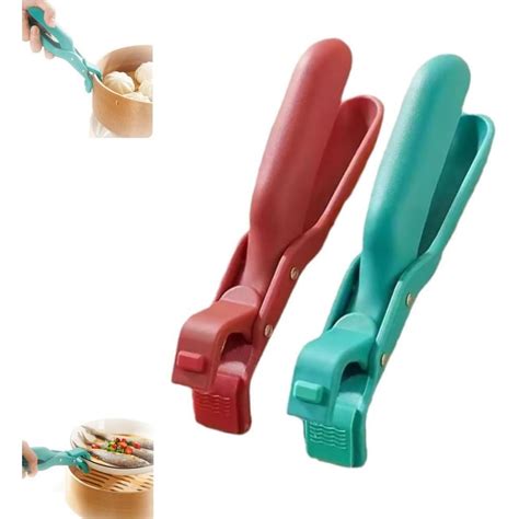 Tingzi Pot Holder Clamp Hot Plate Gripper Clips For Moving Bowls Kitchen Holder Tongs Multi