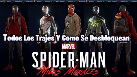 Todos Los Trajes Y Como Se Desbloquean Spider Man Miles Morales Youtube