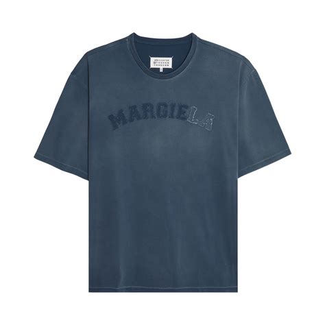 MAISON MARGIELA Logo Mako T-shirt - Blue | Editorialist