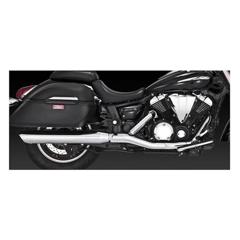 Vance And Hines Twin Slash Round Slip On Mufflers Yamaha V Star Xv950 Tourer Revzilla