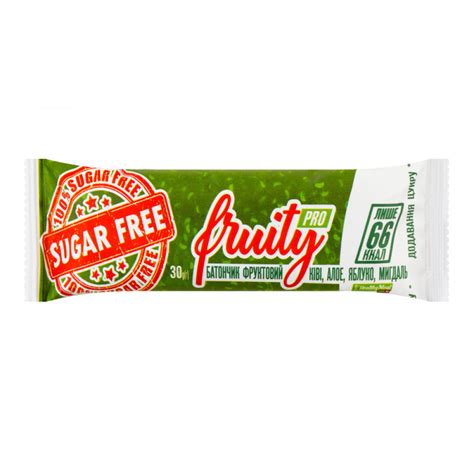 Батончики Power Pro Fruity Pro Ківі, алое, яблуко, мигдаль 30г, 20шт ...