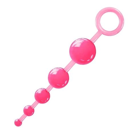 Plug Anal E Vaginal De Silicone 5 Bolas Fisting Pompoarismo Estimulador Feminino E Masculino