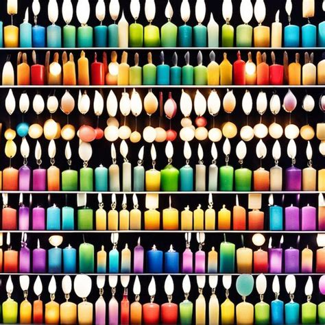 Premium AI Image | colorful advent candles in pattern