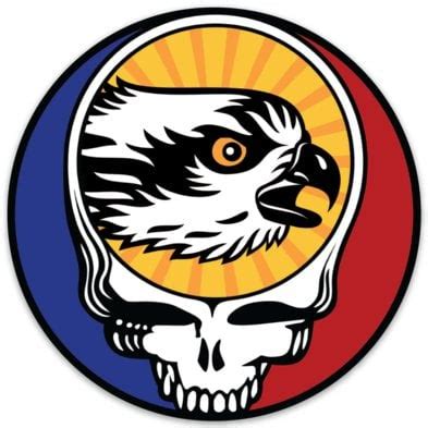"Steal Your Face" Sticker - TroutHunter - Island Park, ID