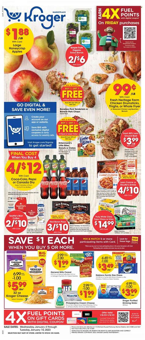 Kroger Ga Weekly Ad Flyer Specials January 4 To January 10 2023