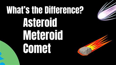 Comets Meteors And Asteroids Similarities