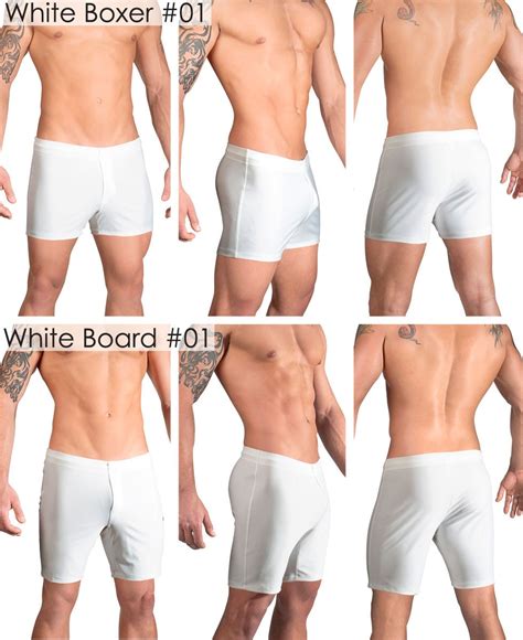 Solid White Swimsuits For Men By Vuthy Sim In Thong Bikini Brief Squarecut Boxer Or Board