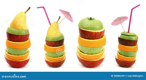Stacks Of Fruit Slices Stock Image Image Of Sweet Isolated 38086249