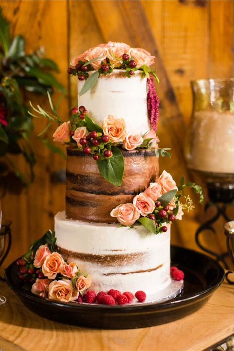 Semi Naked Wedding Cakes To Make A Statement Weddingomania