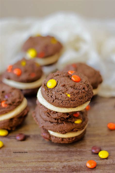 Chocolate Peanut Butter Sandwich Cookies My Turn For Us