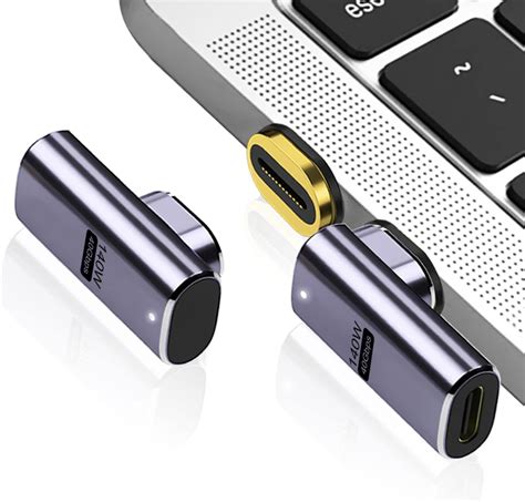 140W Magnetic 90 Degree USB C Adapter 2 Pack AreMe Right Angle USB C