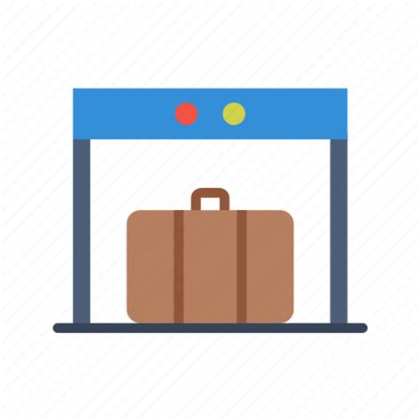 Luggage Scan Scanner Checking Suitcase Briefcase Icon Download On