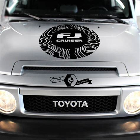 Toyota Fj Cruiser Contour Map Hood Decals Stickers Stickers For