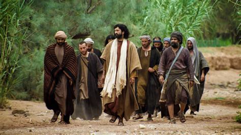 Jesus Walking With Disciples