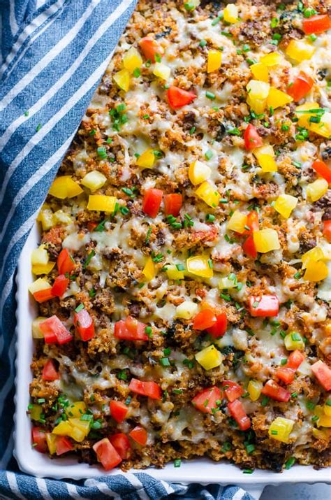 Ground Turkey Quinoa Casserole with Spinach - iFOODreal