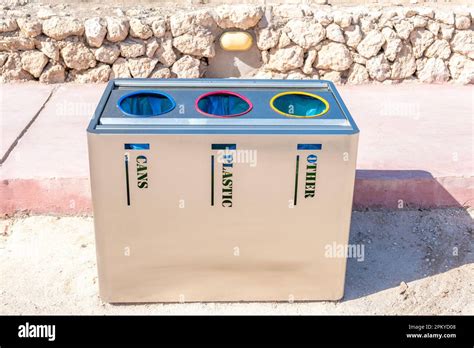 recycle trash bins  garbage icons  egypt hotel stock photo alamy