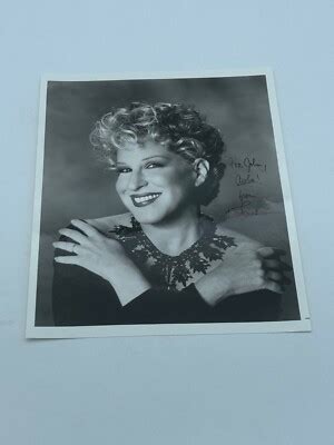 Bette Midler Autographed Signed Photo With Inscription Actress Singer