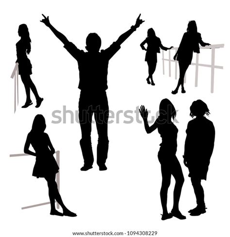 Vector Silhouettes People Different Sex Stock Vector Royalty Free