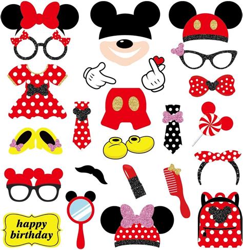 Amazon Ct Minnie Photo Booth Props With Stick Minnie Selfie