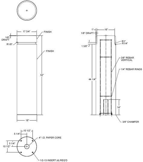 Round Concrete Bollards with Reveal Line, Round Concrete Bollards ...