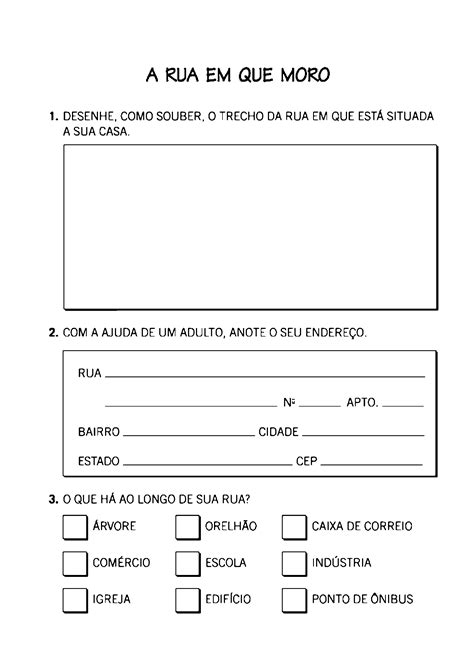 Atividade Sobre Rua 2 Ano - Atividade Sobre Ruas 2 Ano - NAZAEDU