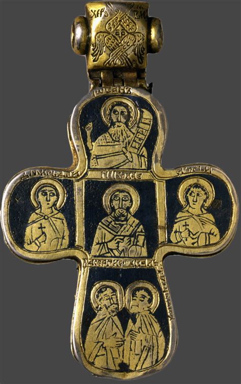 Крест-мощевик наперсный; Россия. Не установлено; XIV в.;Россия. Москва ...
