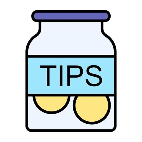 Premium Vector Tips Jar Flat Illustration