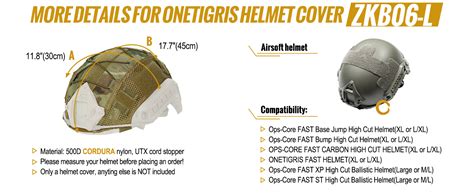 Onetigris Multicam Helmet Cover For Ops Core Fast Pj Onetigris Pj