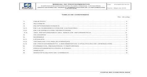 TABLA DE CONTENIDOigacnet2 Igac Gov Co Intranet UserFiles File