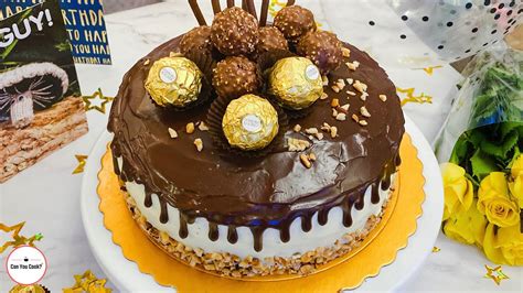 Ferrero Rocher Drip Cake 3 Layer By Can You Cook Youtube