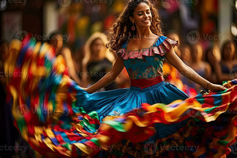 Traditional Mexican dancing features vibrant skirts that twirl and ...