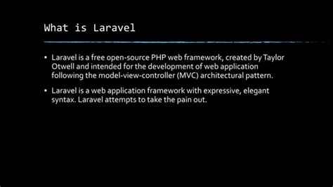 Laravel Tutorial Ppt Ppt