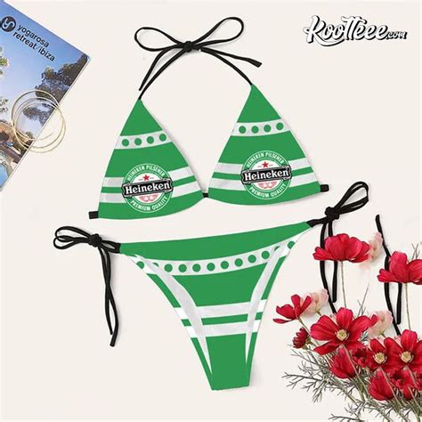 Green Heineken Swimsuit String String Triangle Bikini Summer Vacation Hg Set Swimsuit Jumpsuit