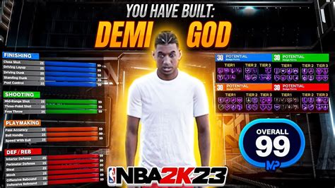 BEST DEMI GOD BUILD IN NBA 2K23 NEW 2 WAY 3 LEVEL SCORER BUILD