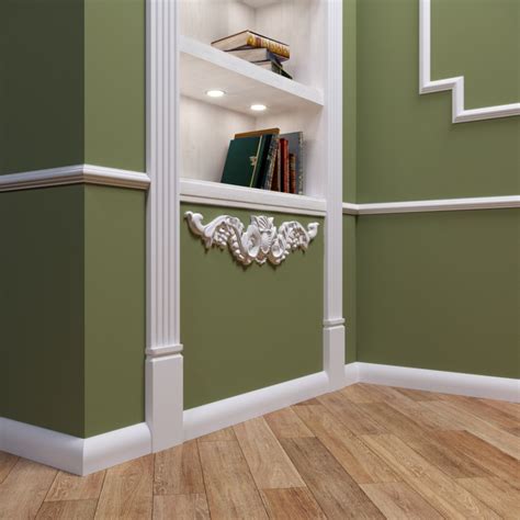 Широкие белые плинтуса в интерьере (70 фото) - 70 фото