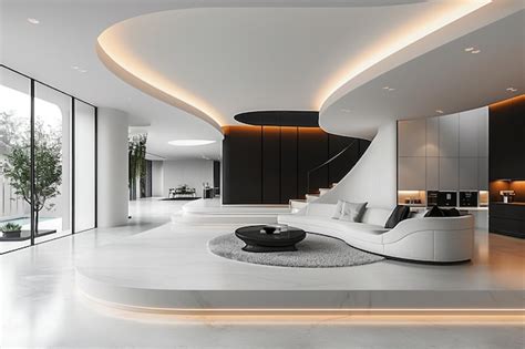 sleek  modern black  white minimalist design premium ai