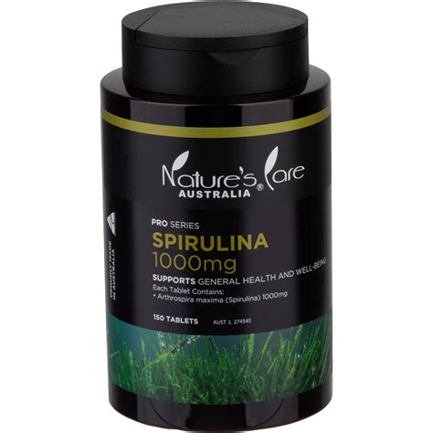 Nature S Care Pro Spirulina 1000mg 150 Tablets Woolworths