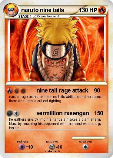 Pokémon Naruto Nine Tails 31 31 Nine Tail Rage Attack My Pokemon Card