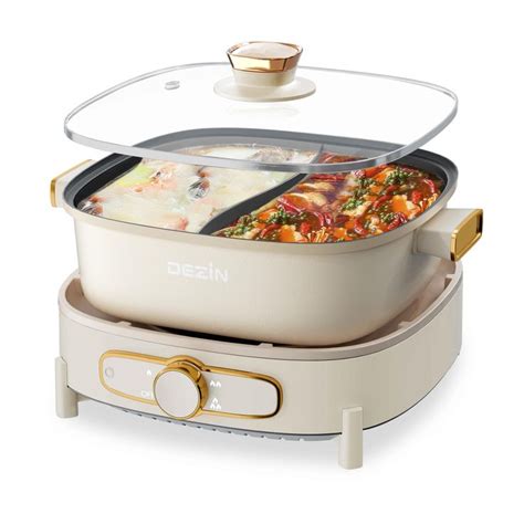 Dezin Hot Pot Electric With Divider L Double Flavor Electric Shabu