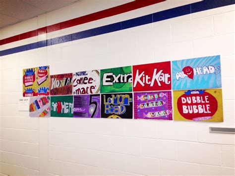 Finished Pop Art Projects The Woodland Middle School Art Department