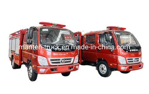 Foton 4X2 Fire Engine Truck 5000liters 5cbm 3 000L Water Tank And 1