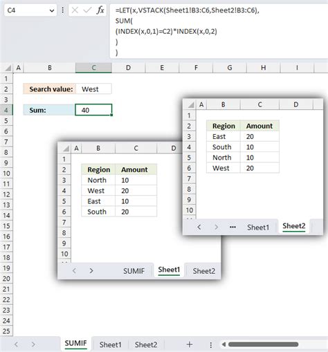 Sumif Across Multiple Sheets