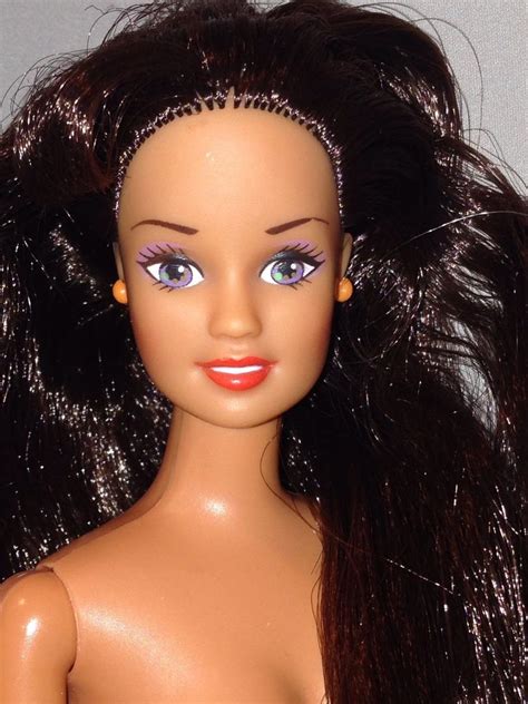 Nude Brunette Violet Eyes Articulated Teresa Barbie Doll For Diorama Or Repaint