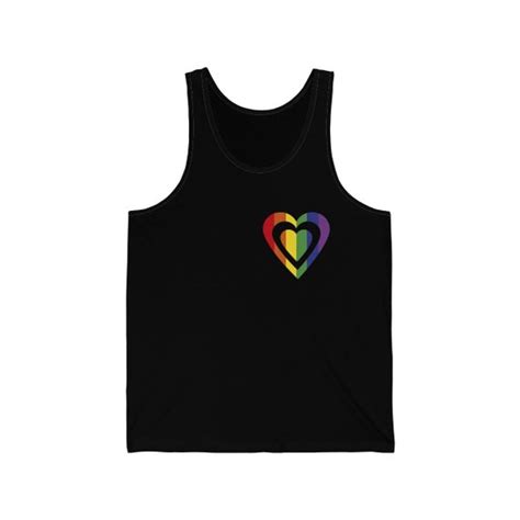 Gay Pride Tank Top Pride Clothing Rainbow Heart Shirt Etsy
