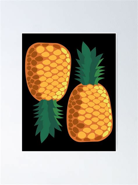 Anatomy Of A Pineapple Pineapple Clip Art Poster For Sale By